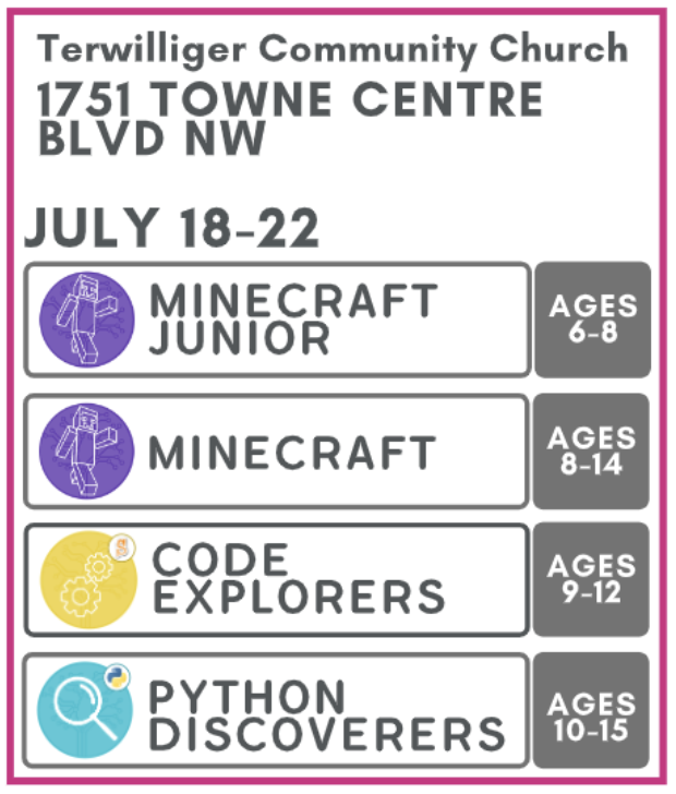 Terwillegar Community Church located Southwest with Summer Coding Camp List